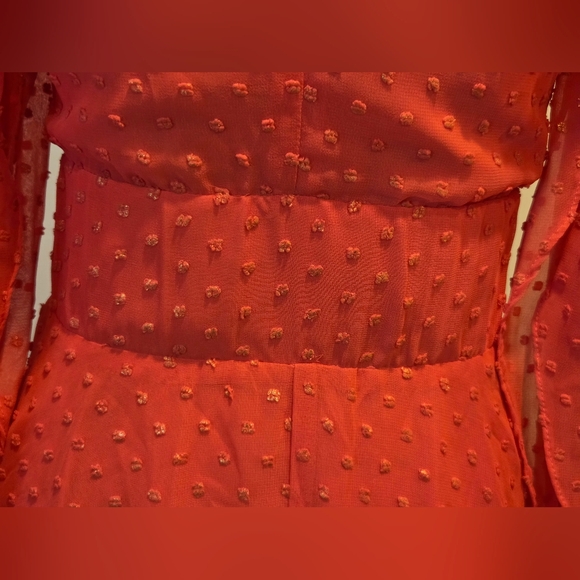 KIMBERLY GOLDSON CORAL GOLD, LESLI JACQUARD MAXI DRESS, LONG SLEEVES, SIZE S. - Picture 14 of 16